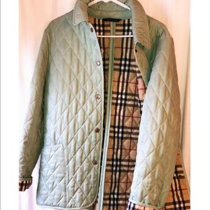 Burberry Mint Green Quilted Jacket